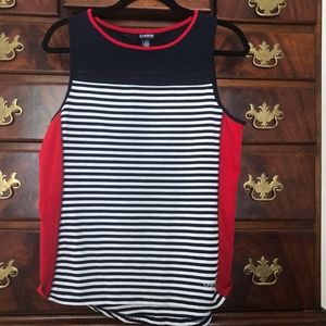 Chaps Striped Combo Tank Red White and Blue